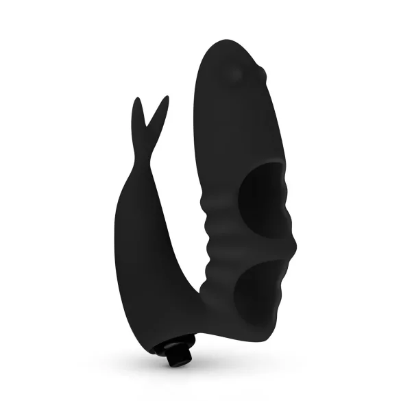 Easytoys Finger - vibrador de dedo 2 em 1 - silicone preto