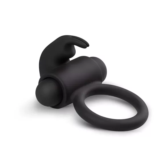 EasyToys Bunny - anel peniano vibratório - silicone preto