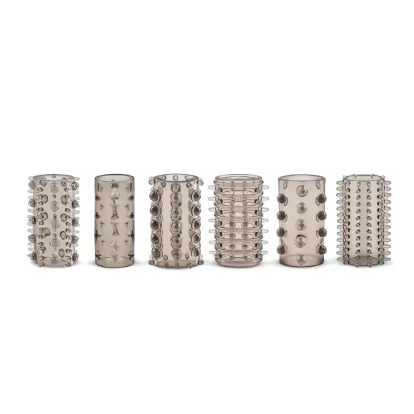 Easytoys - manga peniana - conjunto 6 peças - silicone cinza