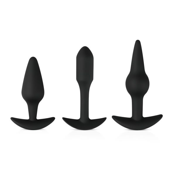 Easytoys Kit de Prazer - Conjunto Variado de Plugs Anais (Preto)
