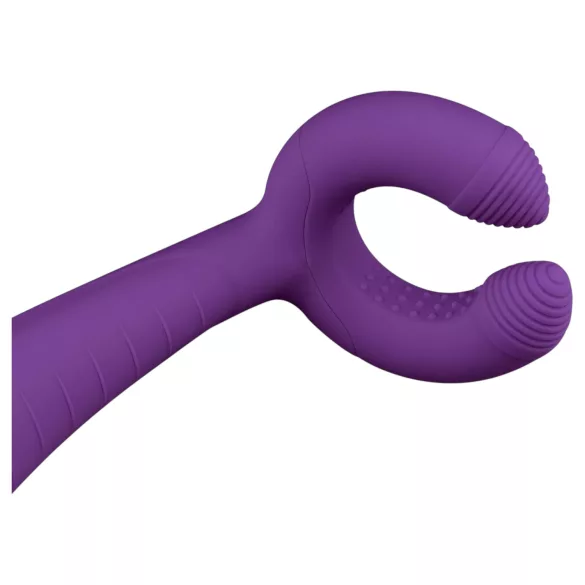 Easytoys - vibrador casal recarregável à prova d’água - lilás