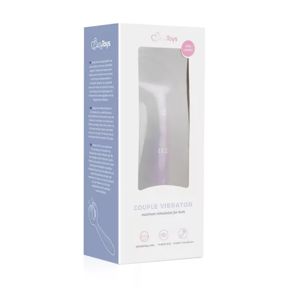 Easytoys - vibrador casal recarregável à prova d’água - lilás