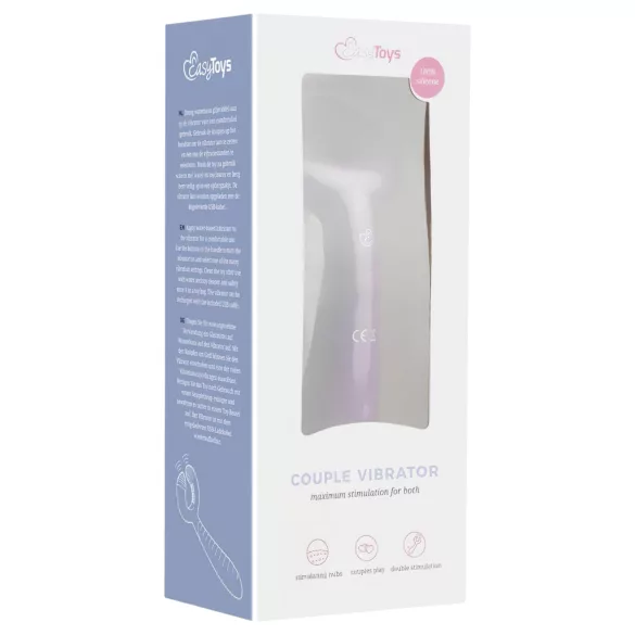 Easytoys - vibrador casal recarregável à prova d’água - lilás