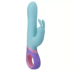   PMV20 Meta Rabbit - vibrador rabbit rotativo com estimulador clitóris - menta