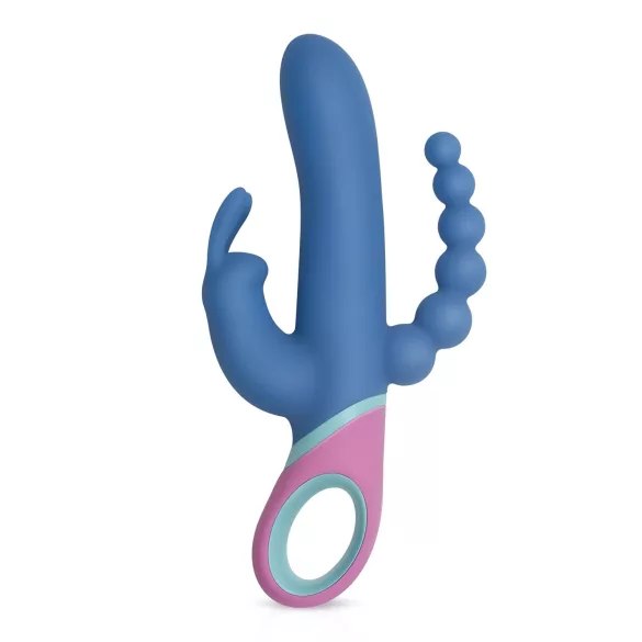 PMV20 Vice Double - vibrador rotativo triplo - silicone azul