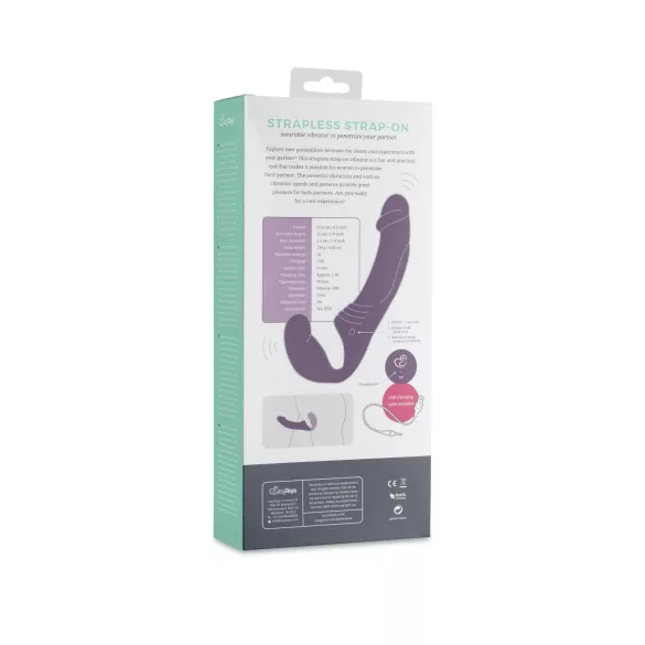 Easytoys - vibrador strapless recarregável sem cinta - silicone roxo