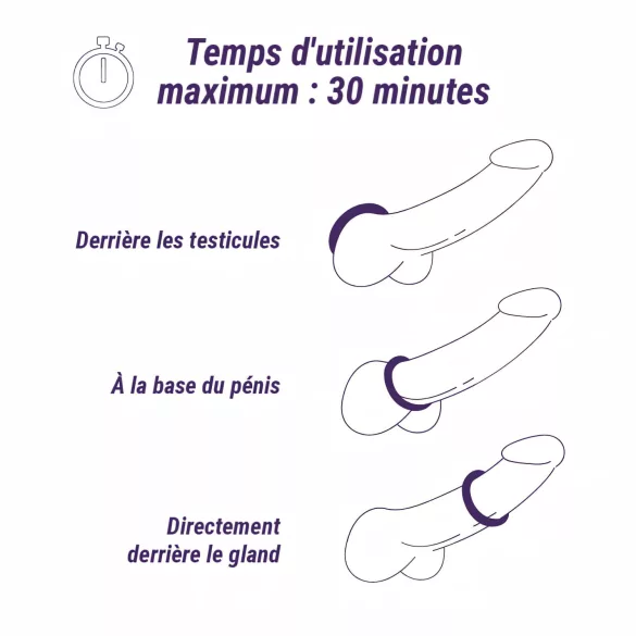 Boners - anel peniano vibratório recarregável à prova d'água - cinza