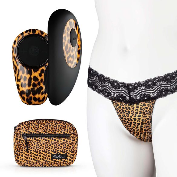 Panthra Tania - Calcinha Vibratória (Leopardo-Preto)
