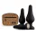Panthra Kesia - plug anal de silicone - kit com 3 peças - preto