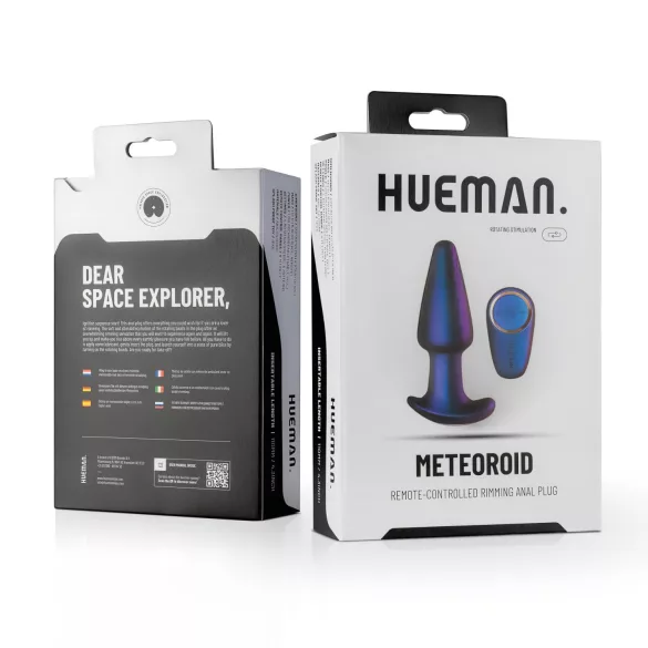 Hueman Meteoroid - vibrador anal com pérolas rotativas e controle remoto - lilás