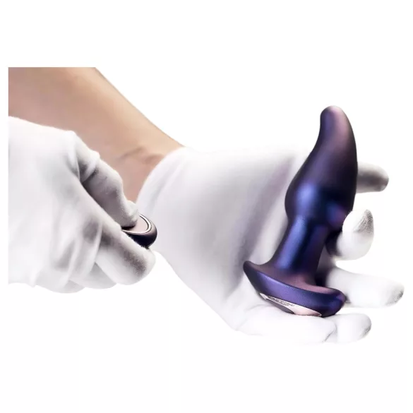 Hueman Asteroid - vibrador anal com contas giratórias - silicone roxo