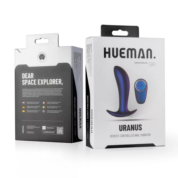 Hueman Uranus - vibrador anal recarregável com controle remoto - lilás