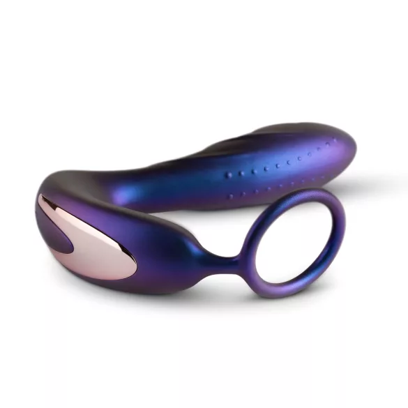 Hueman Black Hole - vibrador anal com controle remoto e anel peniano - roxo