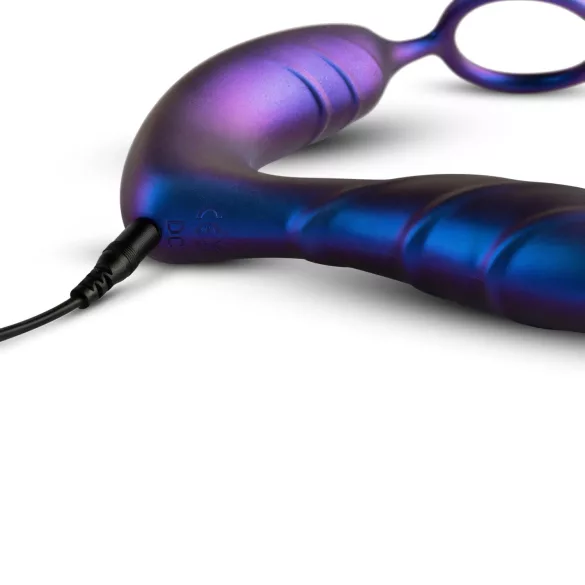 Hueman Black Hole - vibrador anal com controle remoto e anel peniano - roxo