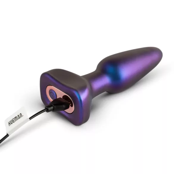 Hueman Space Force - plug anal vibratório com função de impulso - silicone roxo