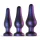 Hueman Comets - plug anal silicone - kit 3 peças - roxo