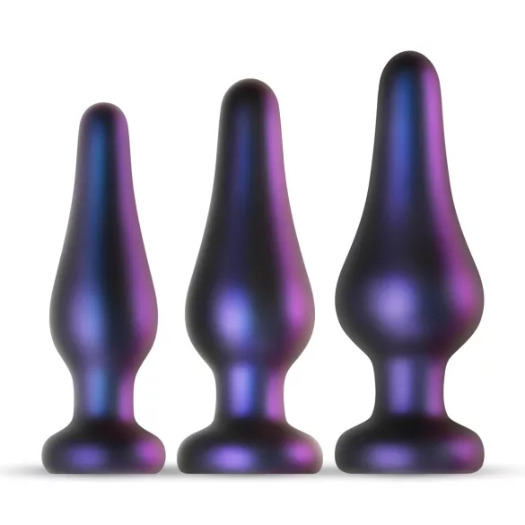 Hueman Comets - plug anal silicone - kit 3 peças - roxo