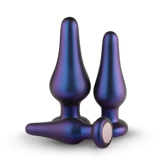 Hueman Comets - plug anal silicone - kit 3 peças - roxo