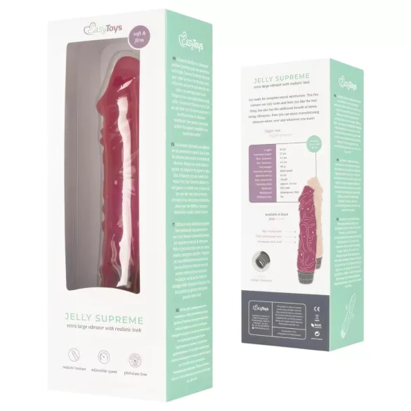 Easytoys Jelly Supreme - vibrador realístico - silicone - rosa