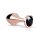 Plug Anal Rosé Dourado - com Pedra Preta
