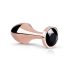Plug Anal Rosé Dourado - com Pedra Preta
