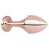 Rosy Gold - plug anal com pedra preta - metal rosegold