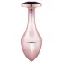 Rosy Gold - plug anal com pedra preta - metal rosegold