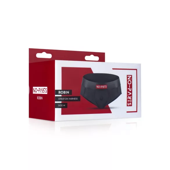 No-Parts Robin - calcinha com cintaralho strap-on - preta - tamanho S