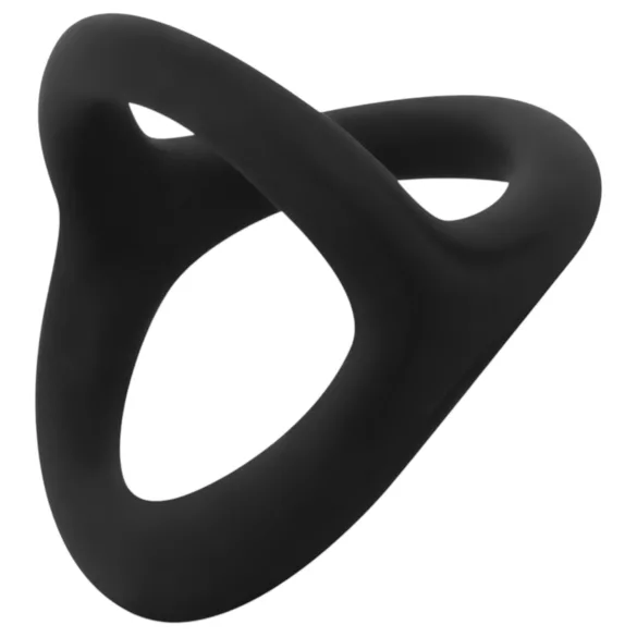 Easytoys Desire Ring - anel peniano e escrotal flexível - silicone preto