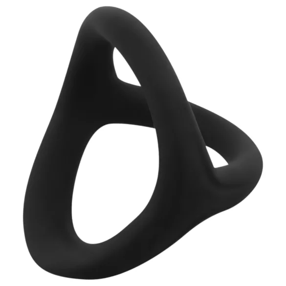 Easytoys Desire Ring - anel peniano e escrotal flexível - silicone preto