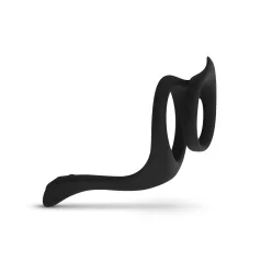   Easytoys - anel peniano e escrotal flexível - silicone preto