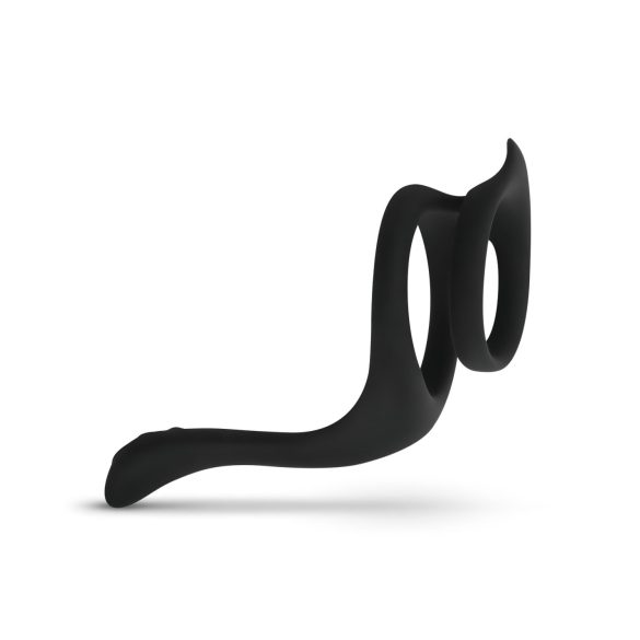 Easytoys Pleasure Ring - Anel peniano e testicular flexível (preto)