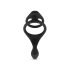 Easytoys Pleasure Ring - Anel peniano e testicular flexível (preto)