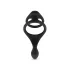 Easytoys - anel peniano e escrotal flexível - silicone preto