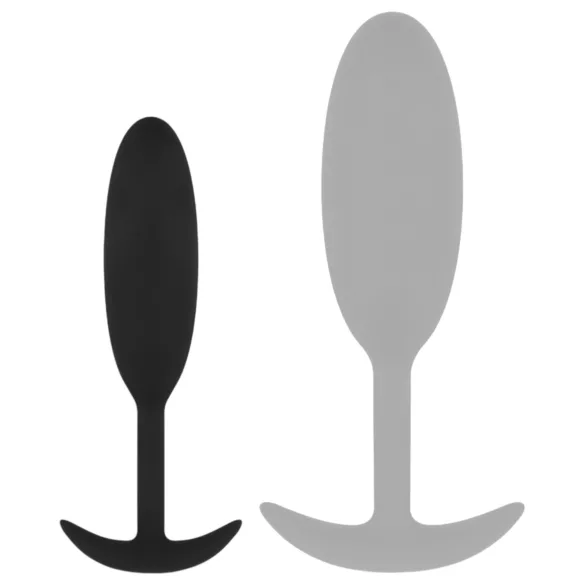 Easytoys - plug anal pequeno 54g - silicone preto