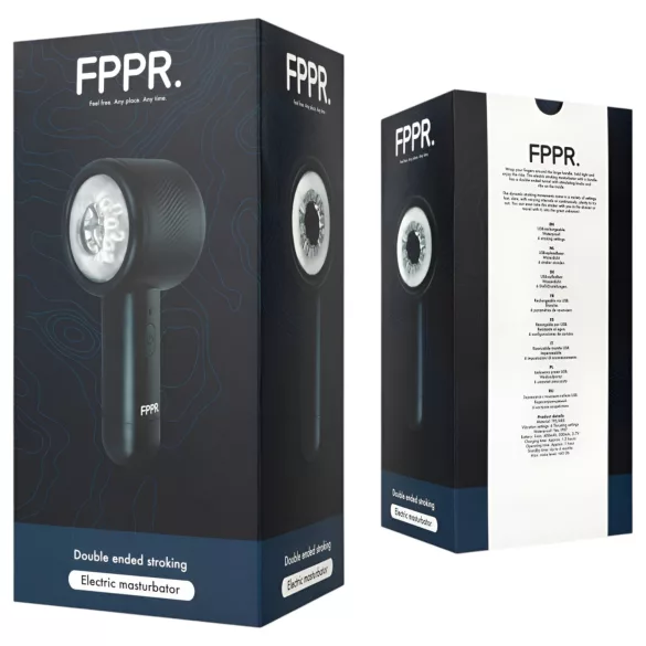 FPPR - masturbador masculino recarregável com movimento vertical - preto