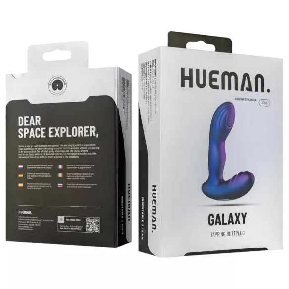 Hueman Galaxy - vibrador anal pulsante - silicone lilás