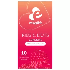   EasyGlide - preservativo texturizado com pontos e estrias - 10 unidades