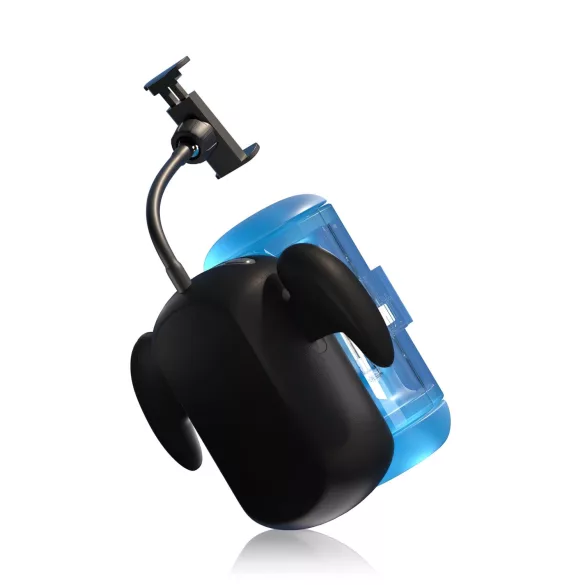 Blowcast Wingman Pro - masturbador automático masculino - azul e preto