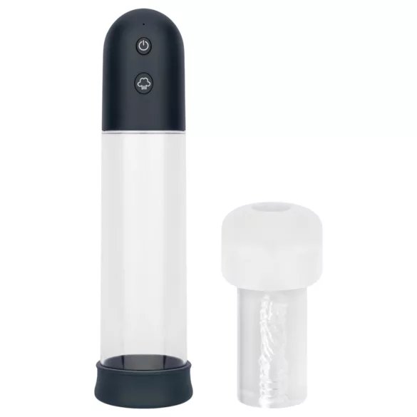 Boners - bomba peniana automática masturbador (transparente‑preto)