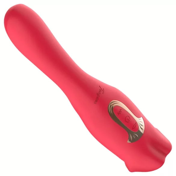 Teazers - vibrador de dupla ponta com estimulador de clitóris em forma de língua (vermelho)