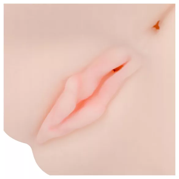 FWB - masturbador vagina e ânus com vibrador - cor natural