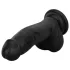 Easytoys - dildo realista com escroto - 12cm preto