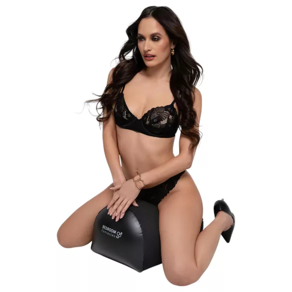 Bedroom Fantasies - almofada inflável sexual com suporte para vibrador - preta