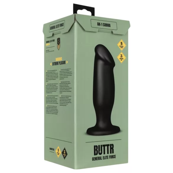 BUTTR AH-1 - consolador anal com ventosa - silicone preto