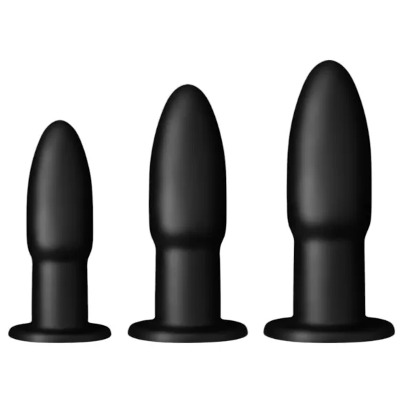 BUTTR - kit de treinamento anal - silicone preto