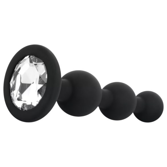 EasyToys - Plug Anal com Pérolas (preto)