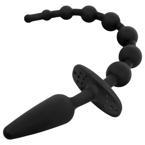 EasyToys - plug anal 2 em 1 - silicone preto
