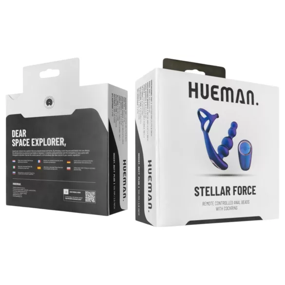Hueman Stellar Force - anel peniano com vibrador anal (roxo)