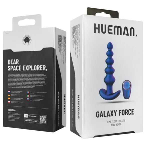 Hueman Galaxy Force - vibrador anal com controlo remoto (roxo)